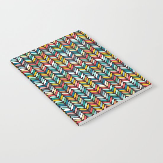 llama leaf arrow chevron dark Notebook