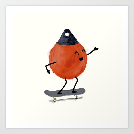 Skater Buoy Art Print