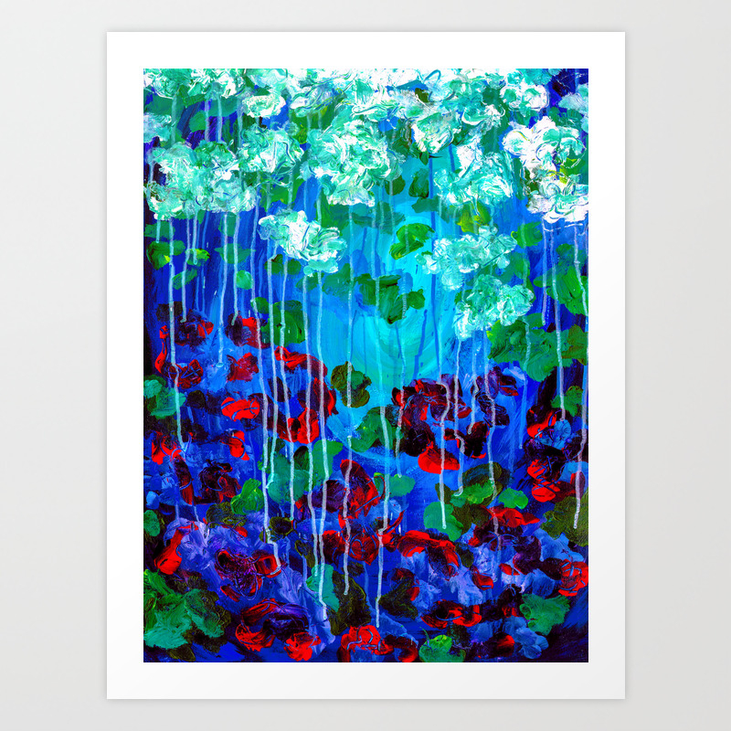 Abstract Flowers No One Knows Her Better Art Print By