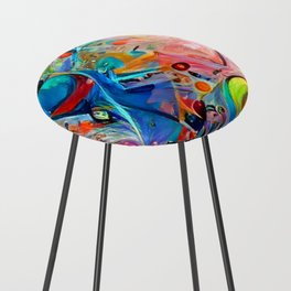 Neon Composition Counter Stool