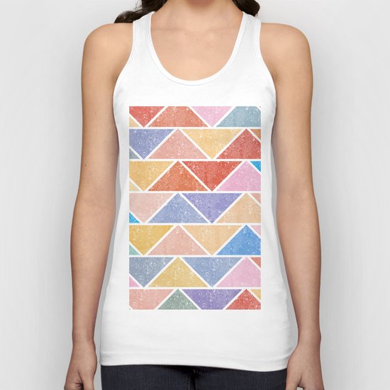 Colorful Triangle IV(Ranging Tribuj Char) Unisex Tank Top