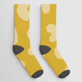 Geometric Hearts pattern yellow Socks