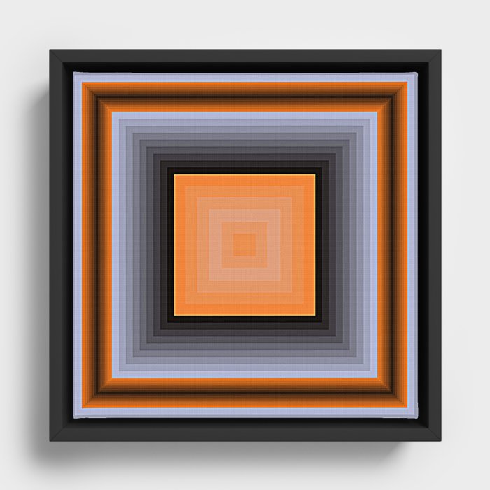 Orange Frame Framed Canvas