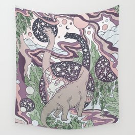 Jurassic Portal | Purple Haze Palette | Dinosaur Science Fiction Art Wall Tapestry
