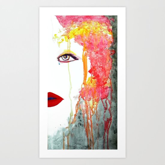 Angry Girl Art Print
