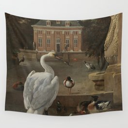 Bird park with view of the Driemond country estate - Melchior d’Hondecoeter (1671/80) Wall Tapestry