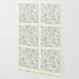 Intricate Exotic Pattern Beige Wallpaper