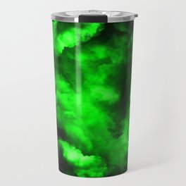 Envy - Abstract In Black And Neon Green Travel Mug
