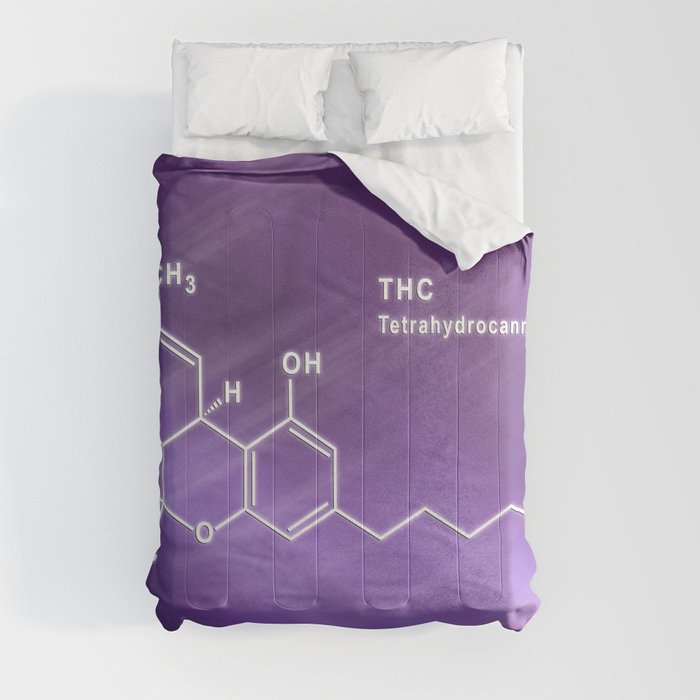 THC Tetrahydrocannabinol Structural chemical formula Comforter