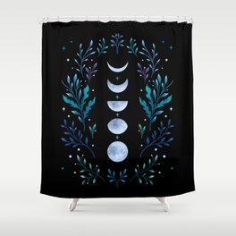 Moonlight Garden - Blue Shower Curtain