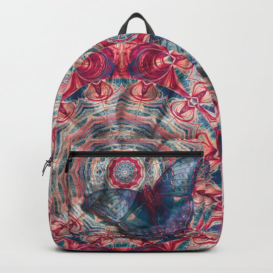 Luminous camouflaged butterfly Backpack