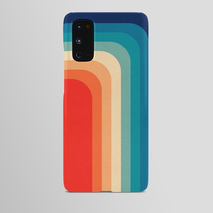 Retro 70s Color Palette III Android Case | Painting, Digital, Abstract, Minimalism, Cubism, Colour, Blue, Halftone, Grunge, Geometry