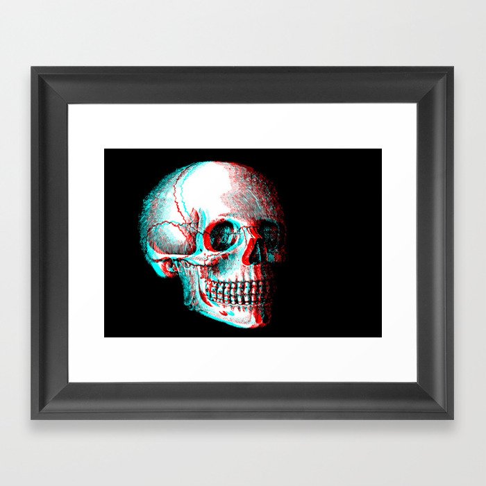 3D skull Framed Art Print