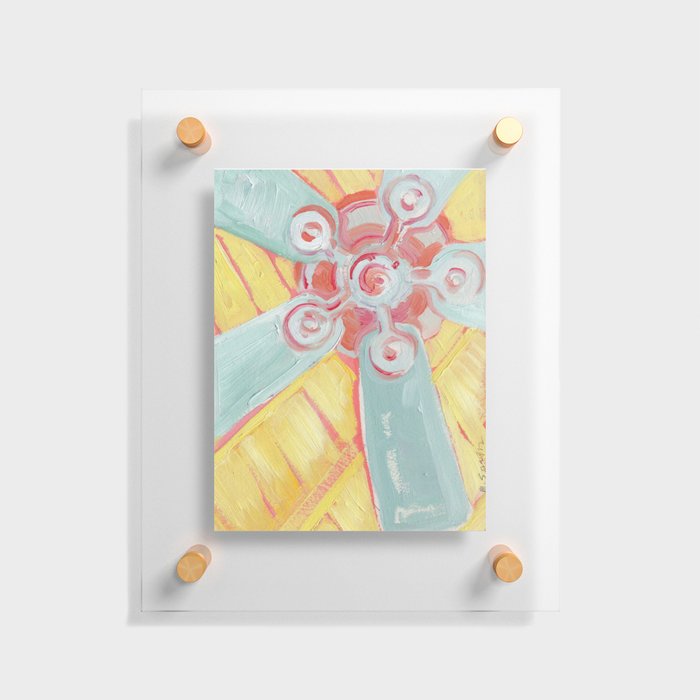Yellow Fan Daily Details Floating Acrylic Print