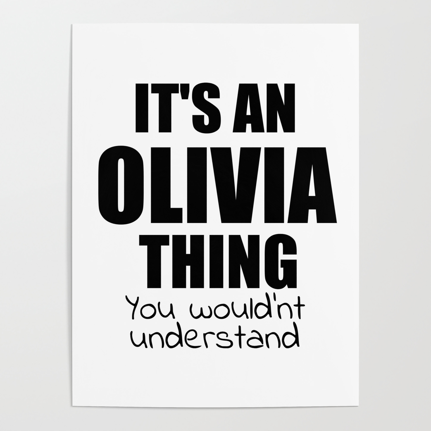 It S An Olivia Thing You Wouldn T Understand Funny Girl Name Poster By Tobbz Society6 Ilikewallpaper provides wallpapers for your following idevices: it s an olivia thing you wouldn t understand funny girl name poster by tobbz