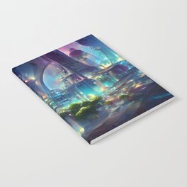 Purple Glass City Notebook