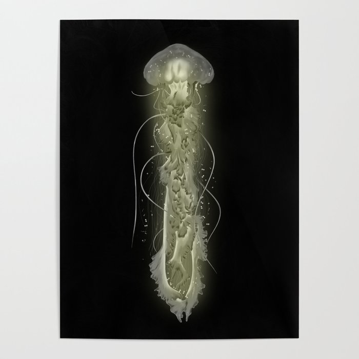 Glowing Jellyfish Poster