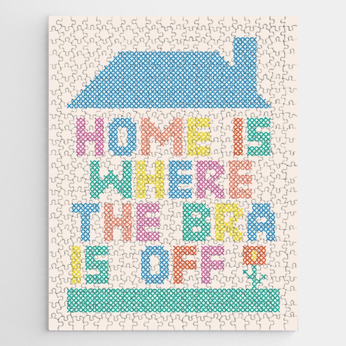 Home Is Where the Bra Is Off Jigsaw Puzzle