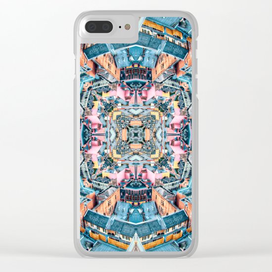 City In A Circle Clear iPhone Case