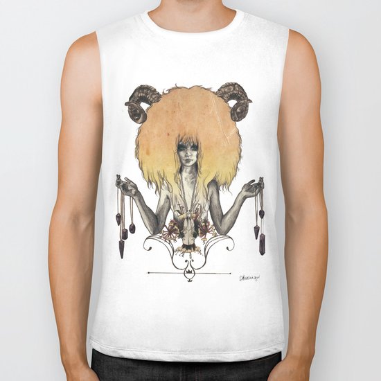 A R I E S - Coloured Biker Tank
