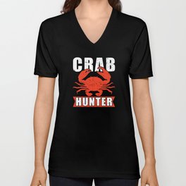 Crab Hunter Great Seafood Boil Crawfish Boil V Neck T Shirt