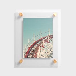 Coast - Vintage Santa Cruz Roller Coaster Floating Acrylic Print