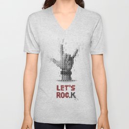 Let's ROCK V Neck T Shirt