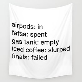 College Students Starter Pack Wall Tapestry