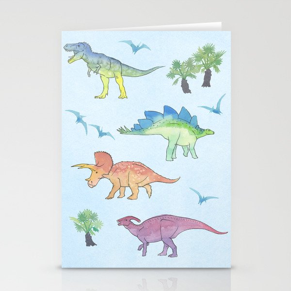DINOSAURS!, painting by Frank-Joseph Stationery Cards