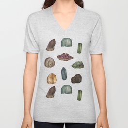 Gems and Minerals V Neck T Shirt