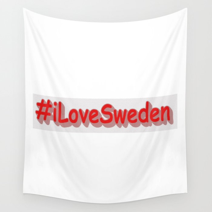 "#iLoveSweden" Cute Design. Buy Now Wall Tapestry