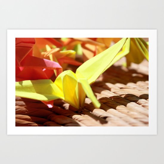 Paper Cranes Art Print