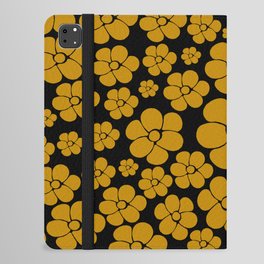 Flower Pattern - Dark Yellow iPad Folio Case