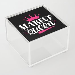 Makeup Queen Pretty Beauty Slogan Acrylic Box