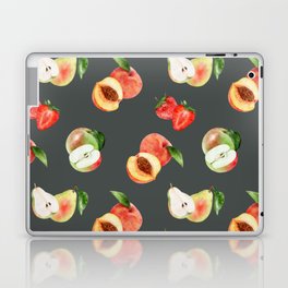 Trendy Summer Pattern with Stawberries, pears and peaches Laptop Skin