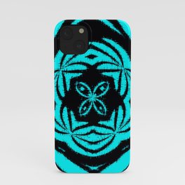 Turquoise Floral Pattern iPhone Case