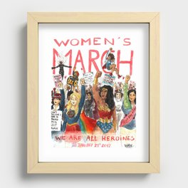 Women's March 2017 Recessed Framed Print