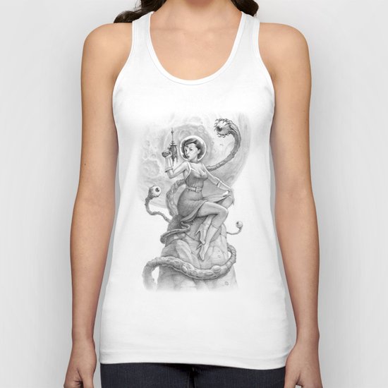 Astro Babe B&W Unisex Tank Top