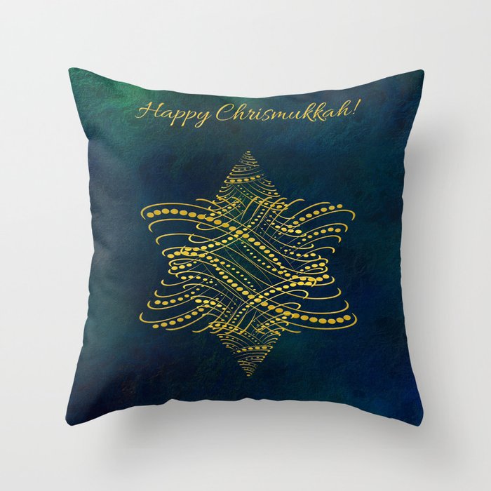 Happy Chrismukkah! Throw Pillow