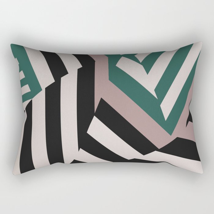 ASDIC/SONAR Dazzle Camouflage Graphic Design Rectangular Pillow