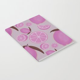 Lemon Love || Pop Colour Citrus Slices, Seamless Pattern Notebook