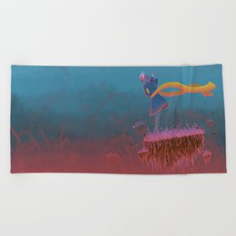 The Crimson Abyss Beach Towel