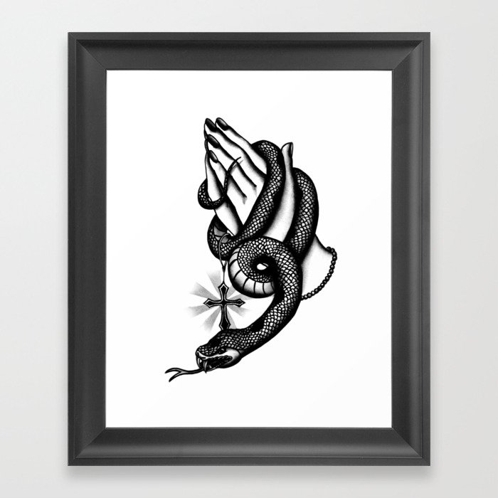 Posing Holy Framed Art Print