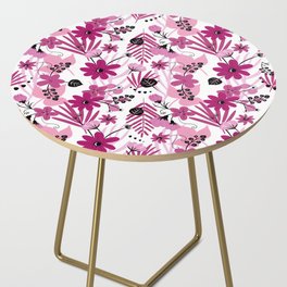 Magenta Happy Blossoms Side Table