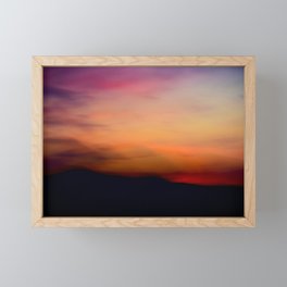 Afterglow II - abstract sunset nature Maine photography Framed Mini Art Print