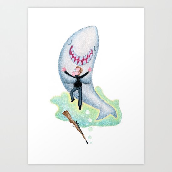 enemies hug II Art Print
