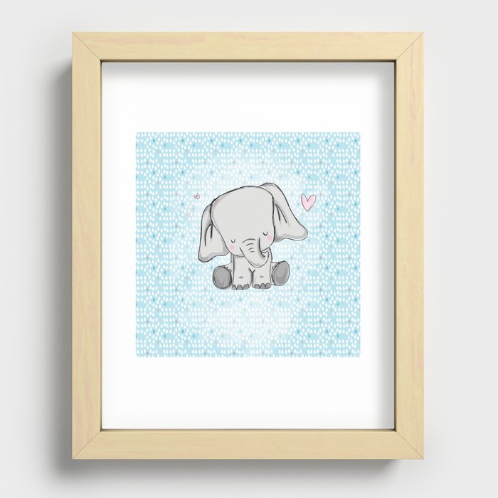 elephant tears Recessed Framed Print