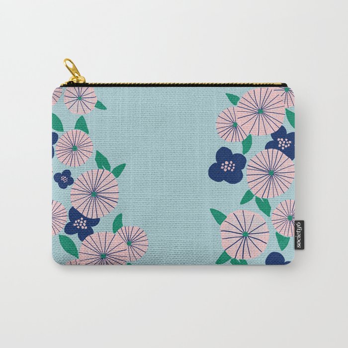 Oriental vintage Flower Carry-All Pouch