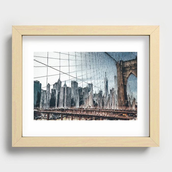 New York City Brooklyn Bridge Recessed Framed Print