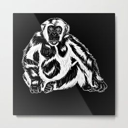 Chimpanzee Primate Saying Gift Idea Design Metal Print | Primate, Chimpanzee, Science, Genetics, Cloning, Monkey, Biologist, Theory, Organism, Genomics 